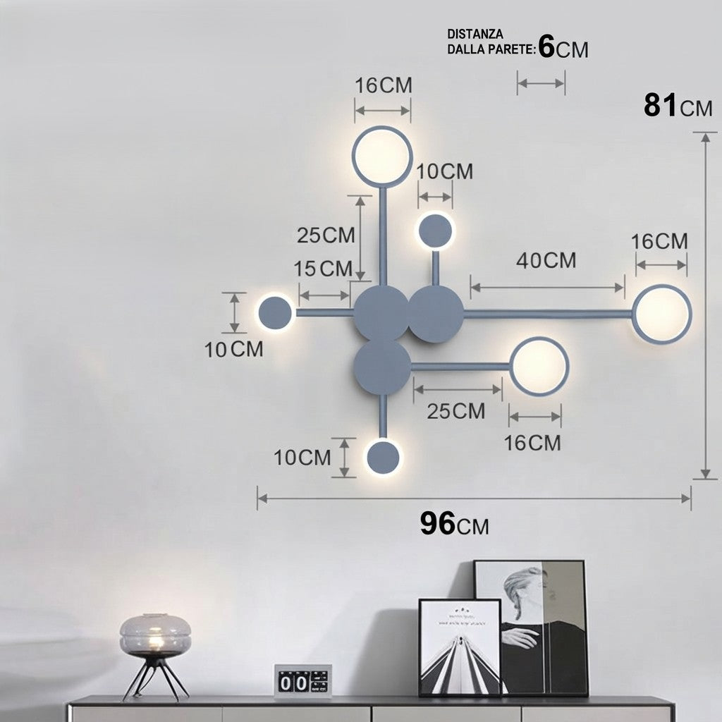 Nexorial Aura™ – Lampada da Parete Geometrica